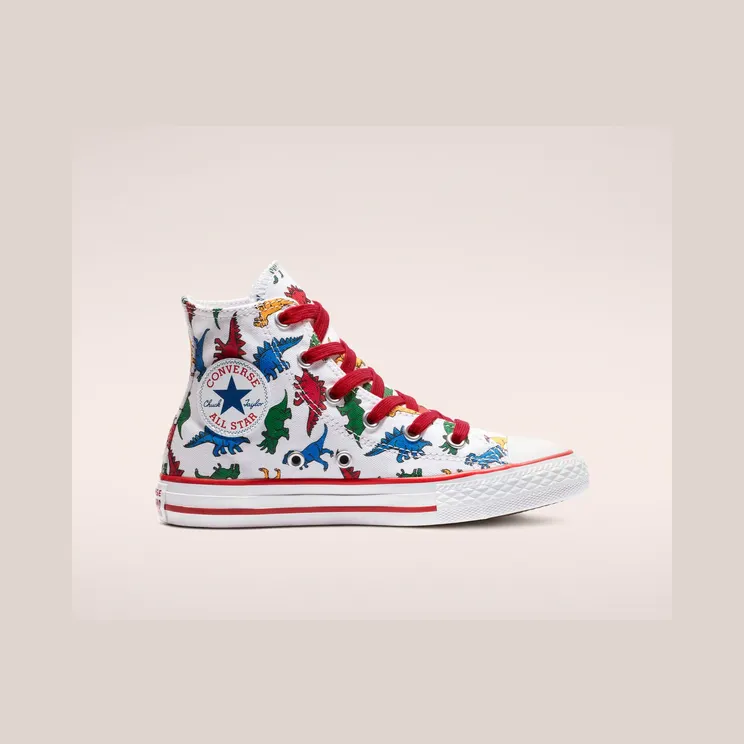 Converse Chuck Taylor All Star Dinoverse High Top White/enamel Red/totally Blue (663636C)
