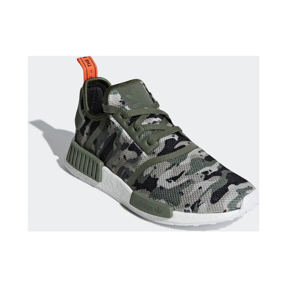adidas NMD R1 Green Camo Ash Silver/Ash Silver/Solar Red (G27914)