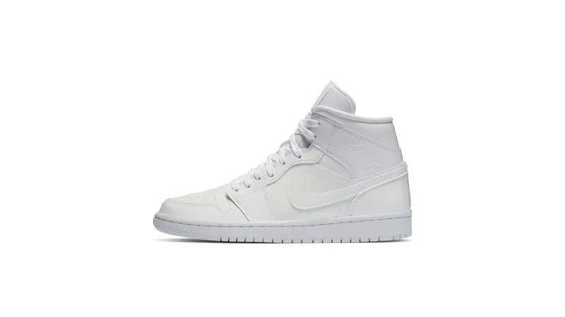 Jordan 1 Mid Triple White (W) White/White-White (BQ6472-111)