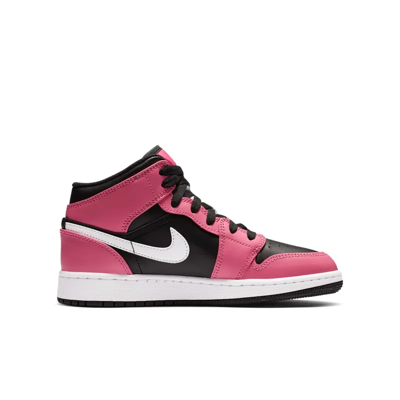 Jordan 1 Mid Pinksicle (GS) Black/White-Pinksicle (555112-002)