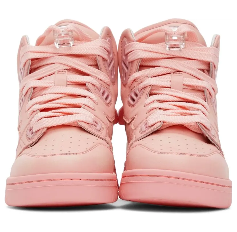Acne Studios Pink Leather High-Top Sneakers (AD0411-) (2)