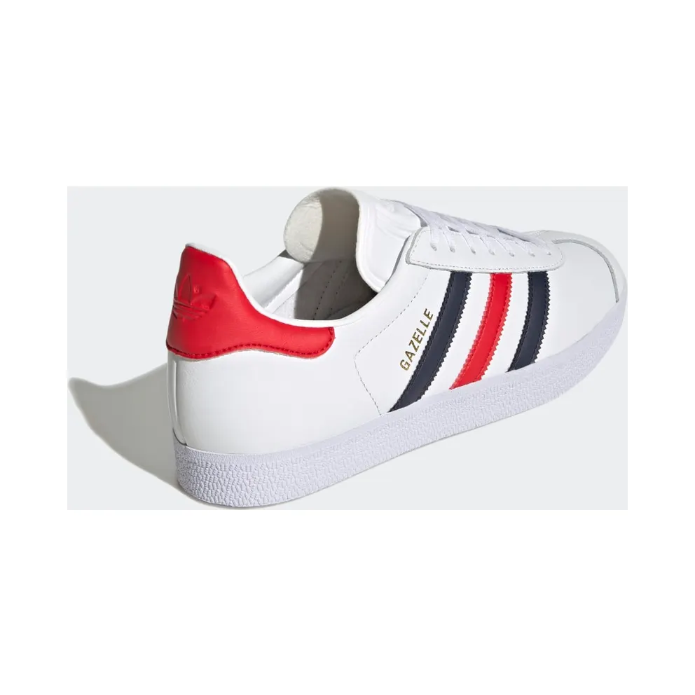 Adidas Gazelle White / Legend Ink / Collegiate Red (H06389)