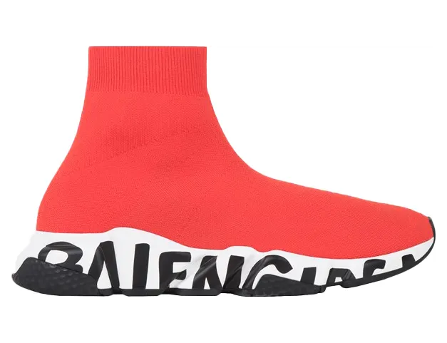 Balenciaga Speed Graffiti Red White (605972 W2DB7 6991 / 645334 W2DB7 6991)
