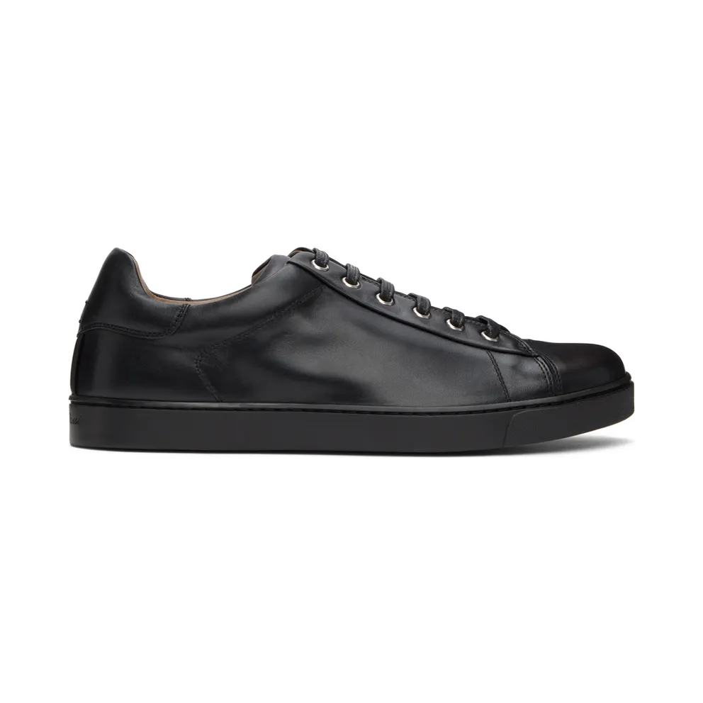 Gianvito Rossi Black Leather Low-Top Sneakers (S26340.M1BLK.CLNNERO)