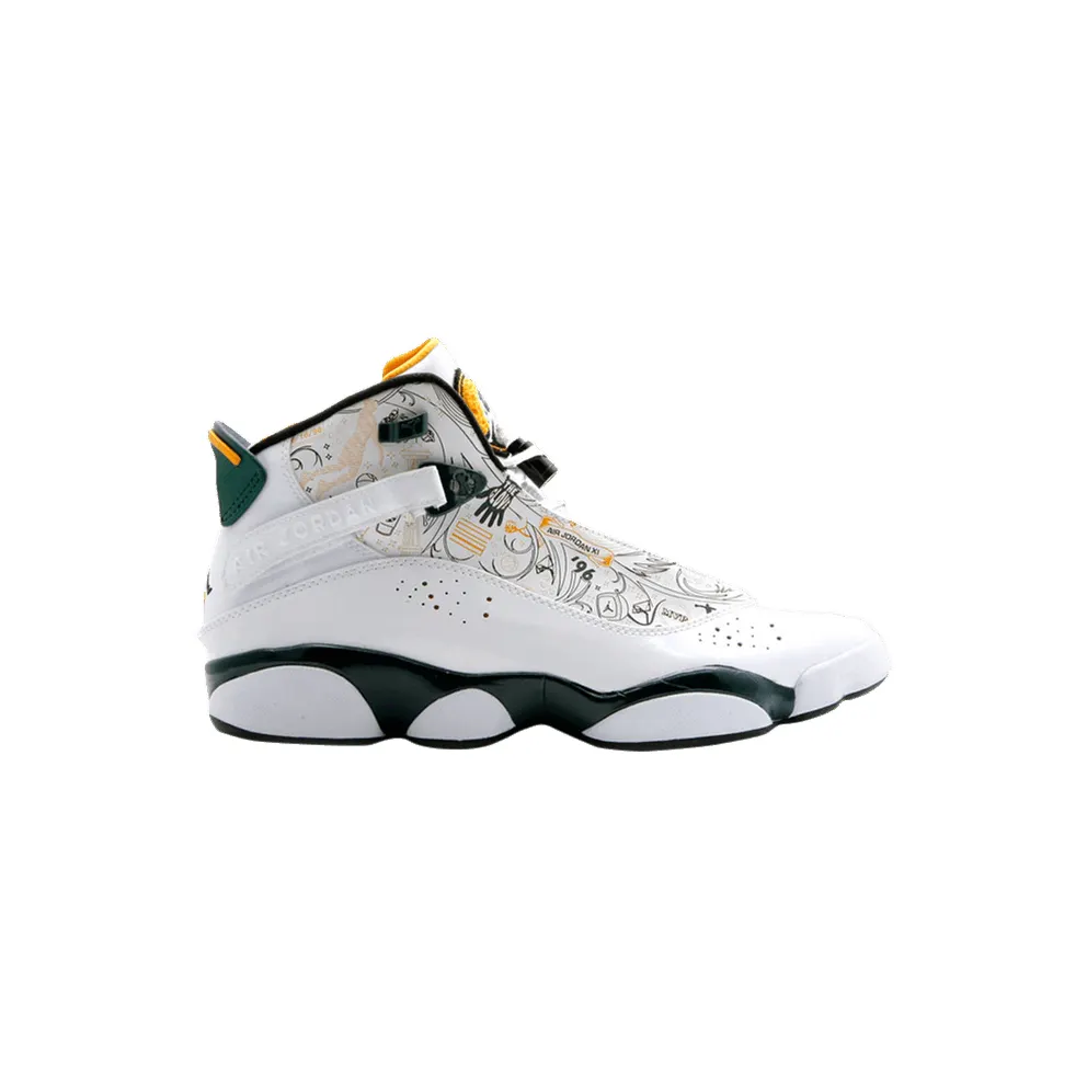 Air Jordan 6 Rings White / Green / Yellow (322992-102)