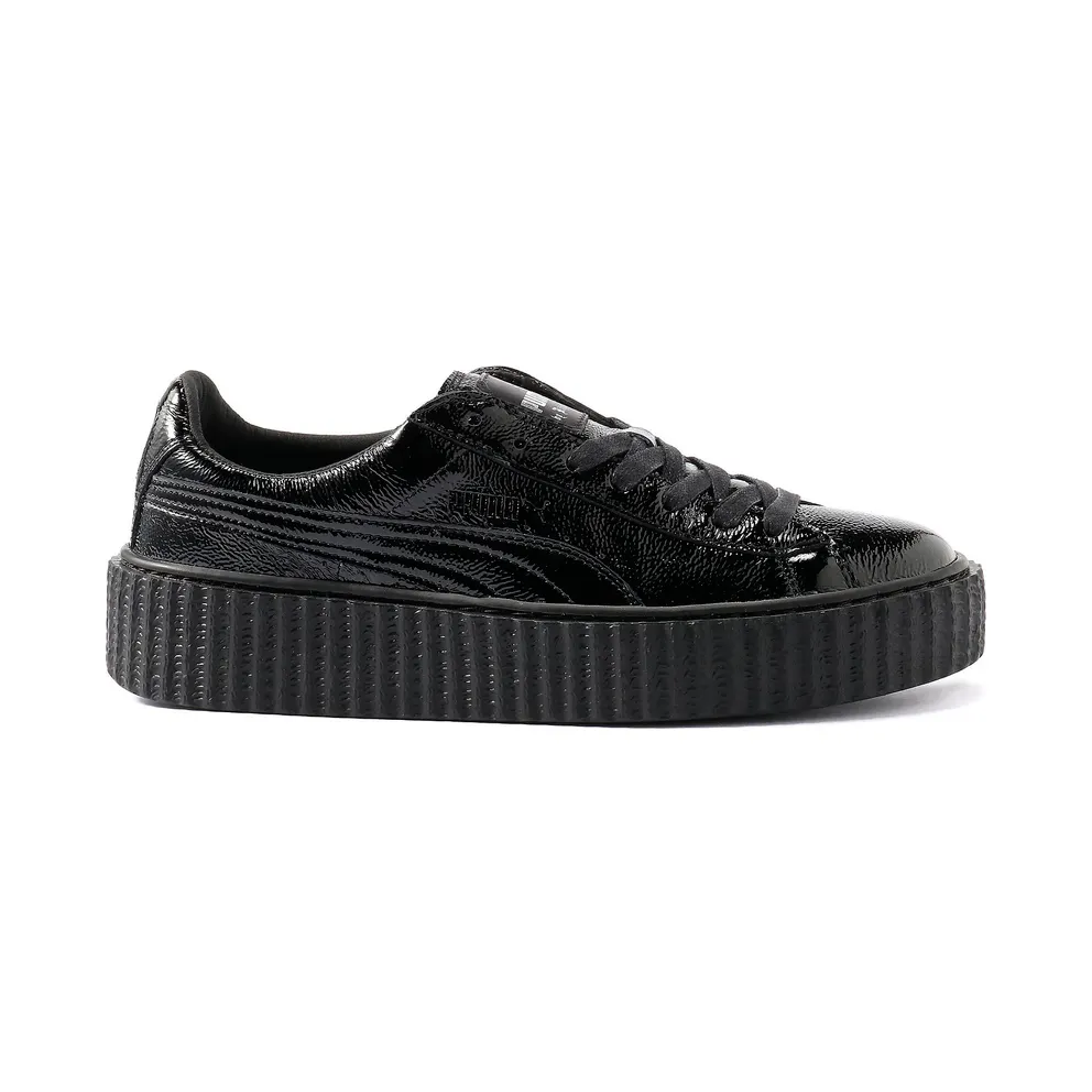 Puma Creeper Wrinkled Patent Black Black- Black (W) Puma Black/Black-Puma Black (364465)