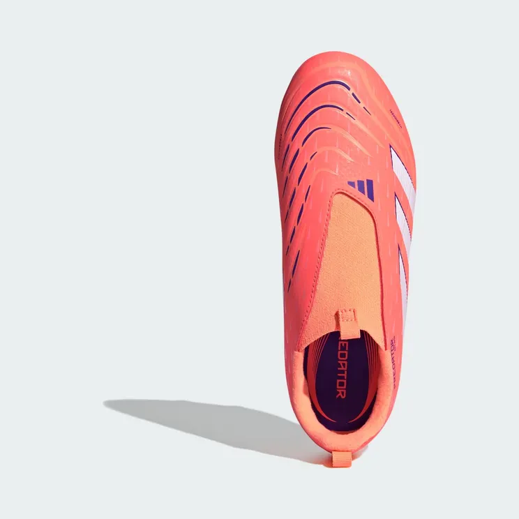 adidas Predator League Laceless Firm/multi-ground Boots Kids “Signal Coral / Cloud White / Beam Orange” (JI1127)