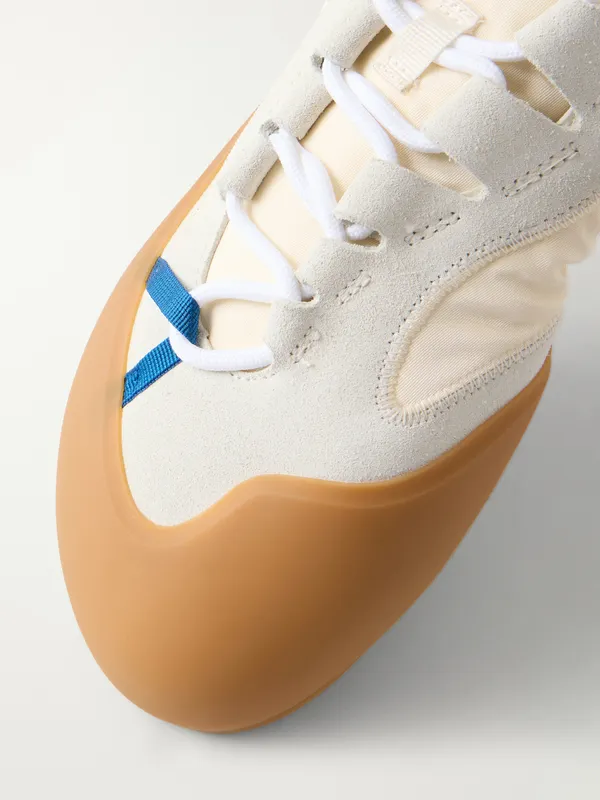 Loewe Grip Suede-Trimmed Nylon Sneakers White (M816282XCE) (5)