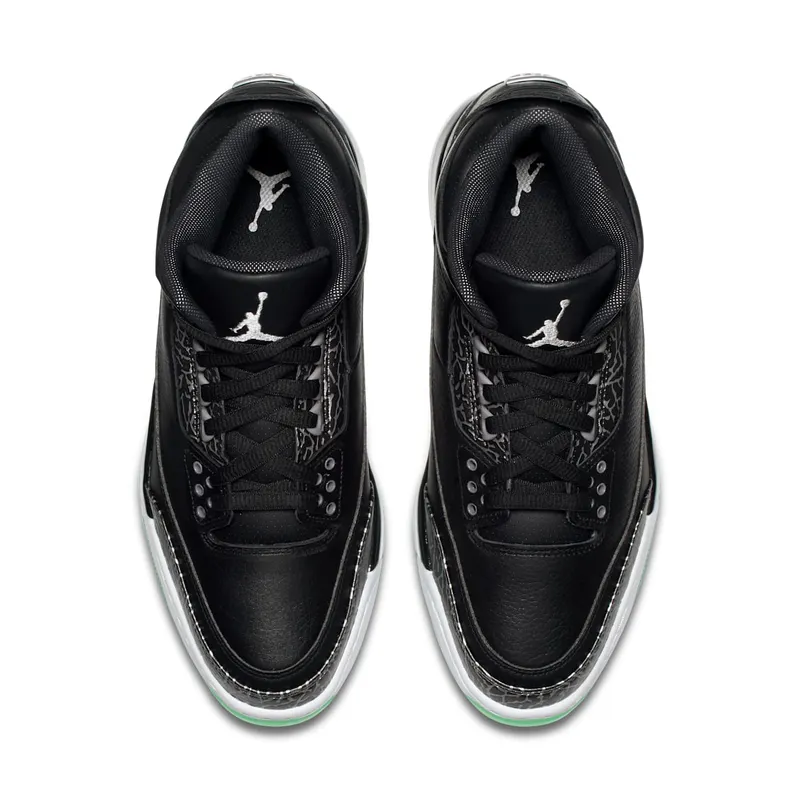 Jordan 3 Retro Golf Black Green Glow Black/Black-Green Glow (AJ3783-001)