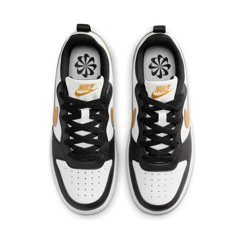 Nike Court Borough Low Recraft Black White Metallic Gold (DV5456-008)