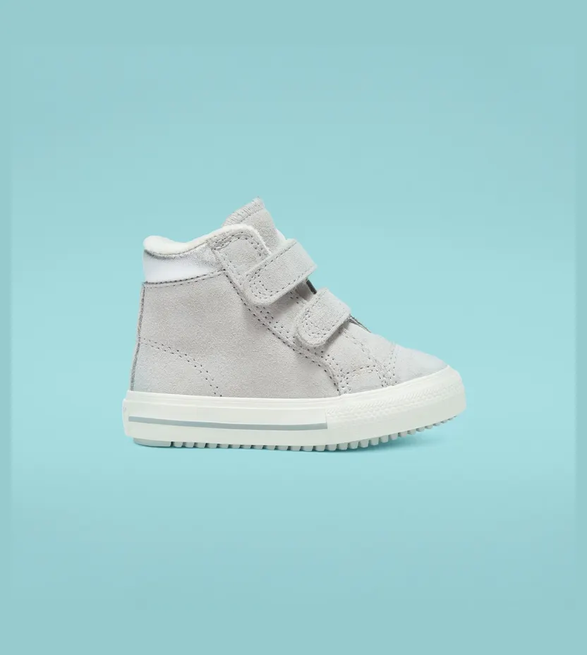 Converse Hook and Loop Chuck Taylor All Star PC Boot High Top voor baby’s Ash Grey/pure Silver/egret (766577C)