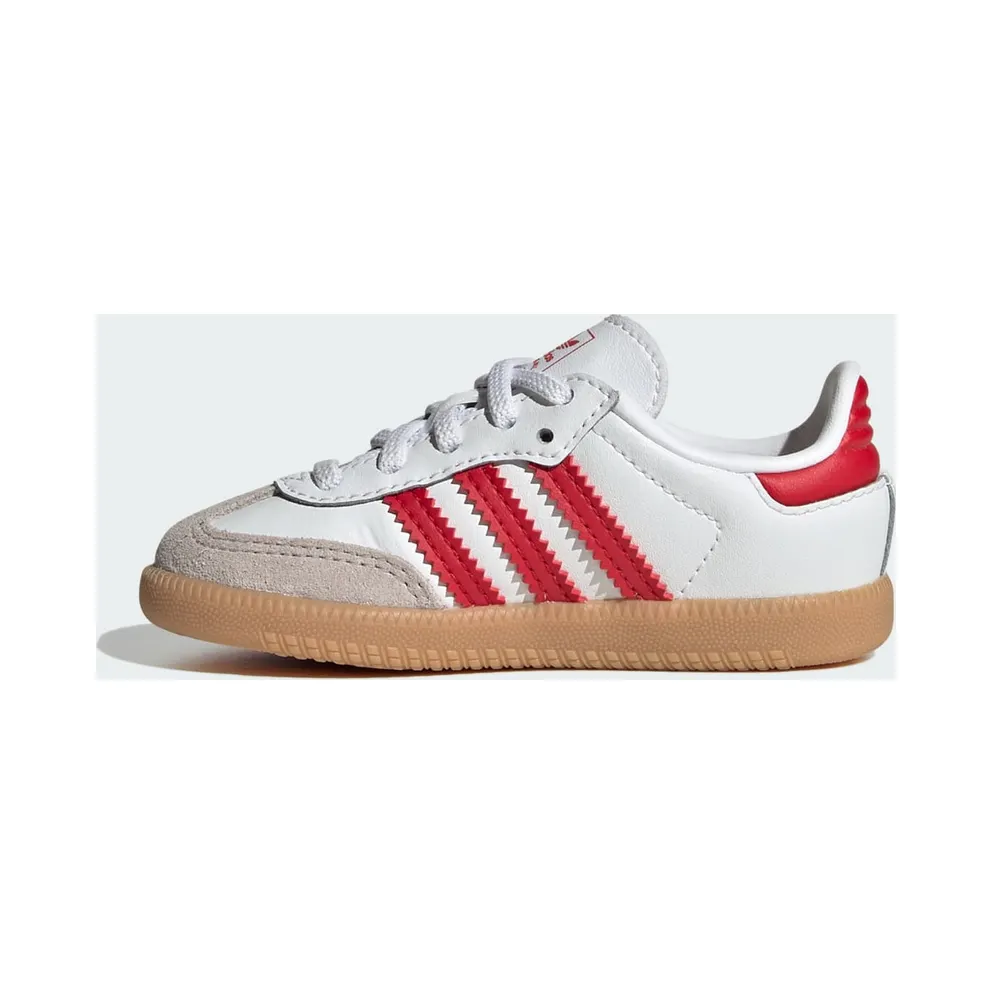 Adidas Samba OG Comfort Close Elastic Lace Kids Cloud White / Better Scarlet / Gum (JQ3190)