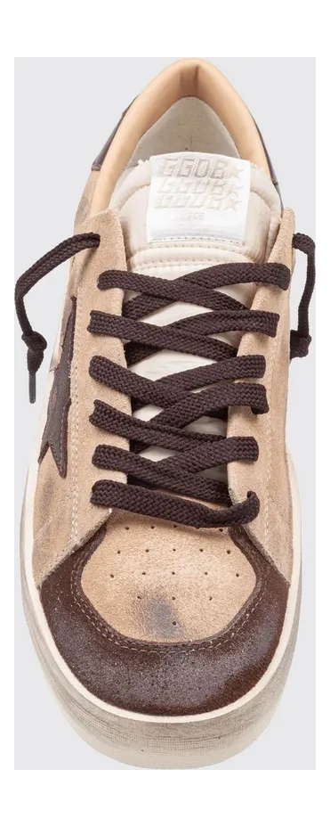 Golden goose Stardan Suede Calfskin Trainers with Bicolour Design Beige (GMF00128F00851481868) (3)