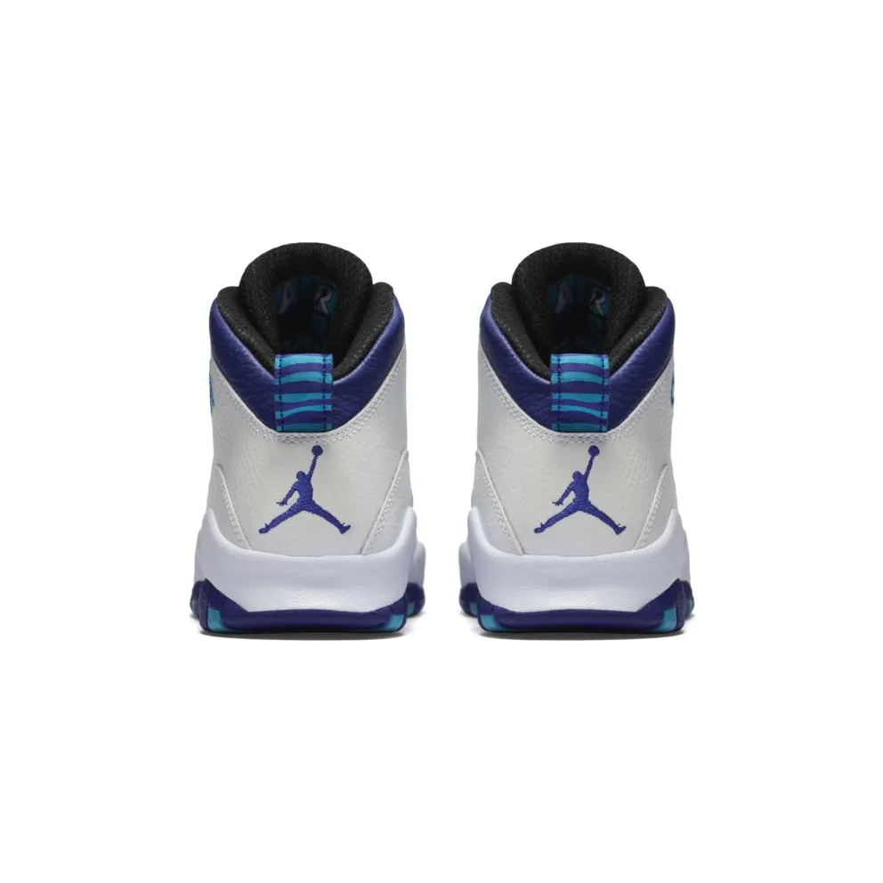 Jordan 10 Retro Charlotte 2016 (GS) White/Concord-Blue Lagoon-Black (310806-107)