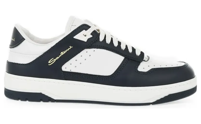 Santoni Air met geperforeerde vlakken “White” (MBSA22247BBLGDU2)