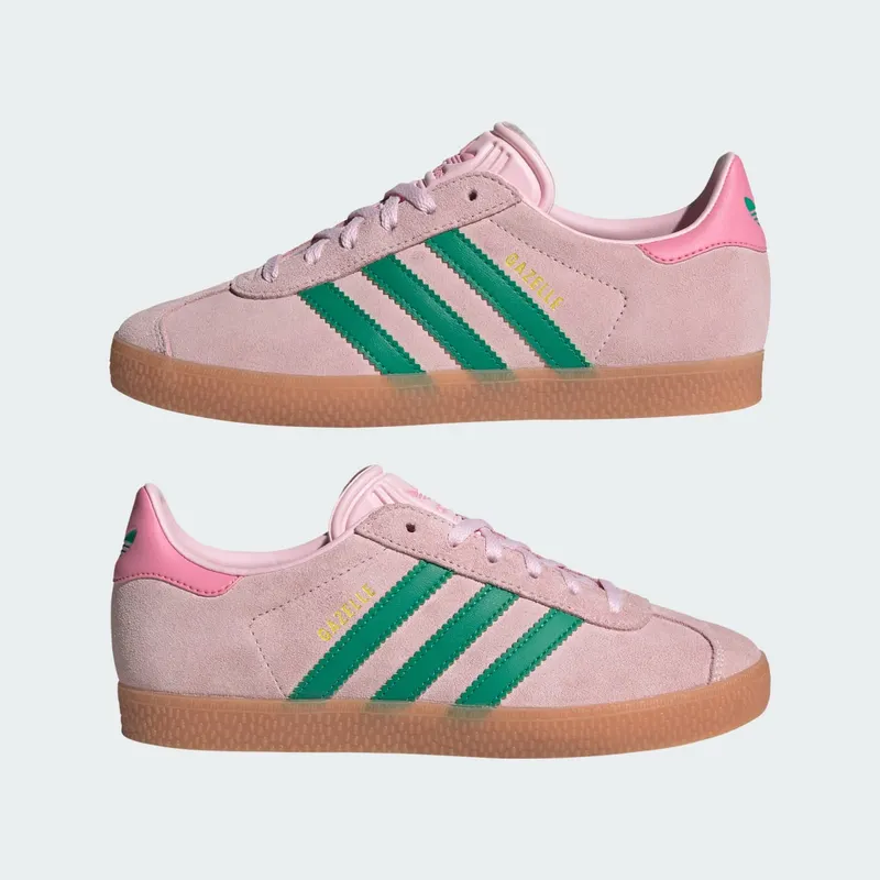 Adidas Gazelle Kids Clear Pink / Court Green / Bliss Pink (JP7128)