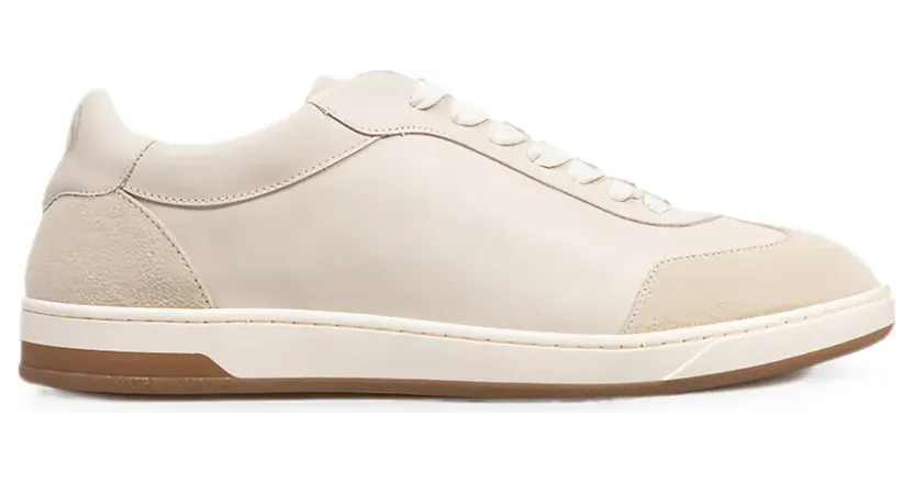 Peserico panelled lace-up sneakers – Beige (R79072C0CC794)
