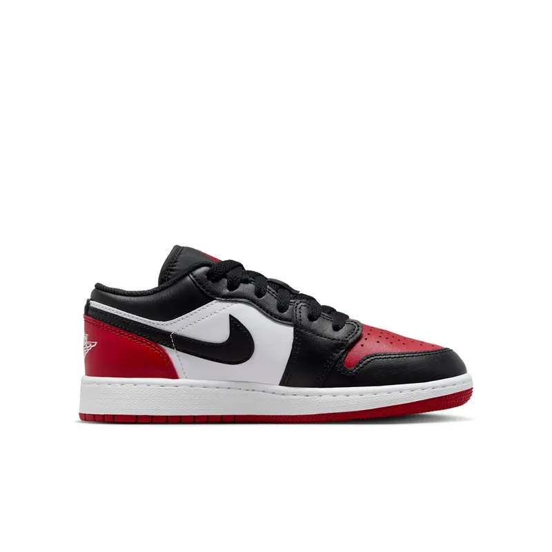 Air Jordan 1 Low Bred Toe (GS) (553560-161)