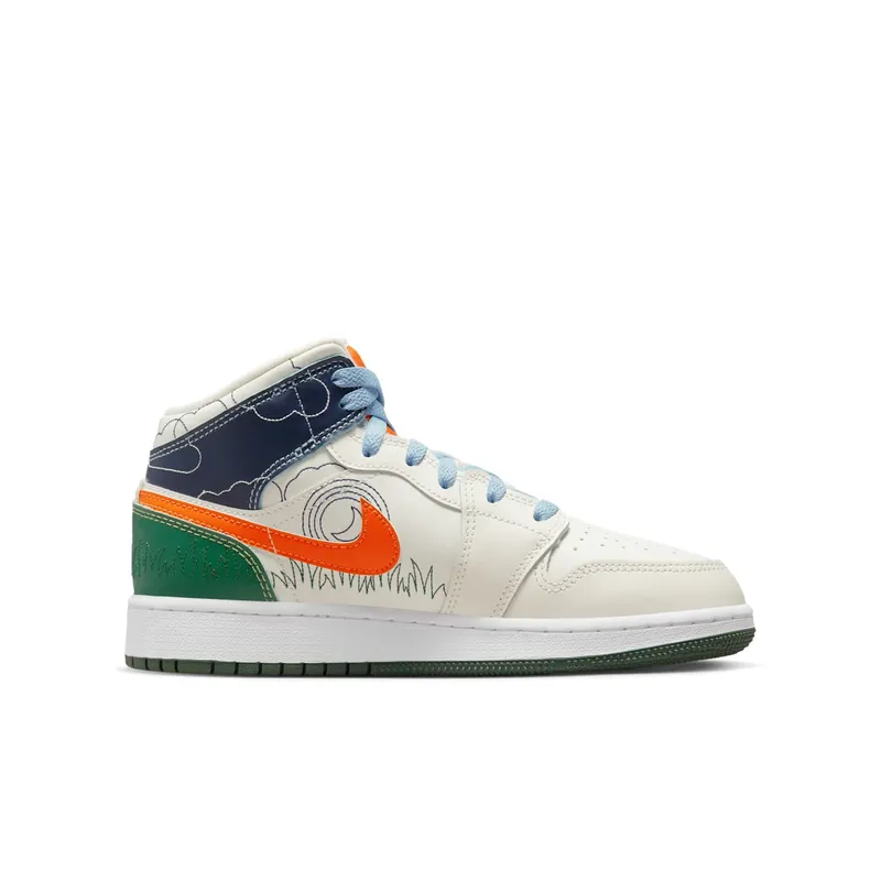 Air Jordan 1 MID SE GS “Stitch” (DX2462-100)