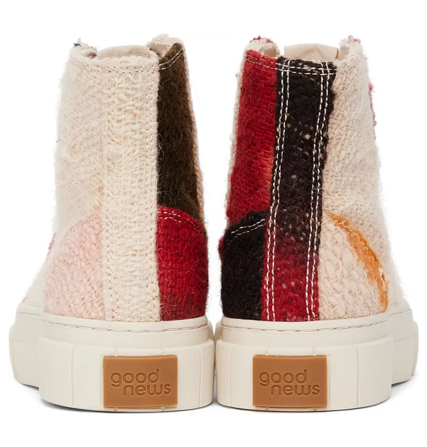 Good News Off-White & Burgundy Juice Sneakers (GNJUIC008) (2)