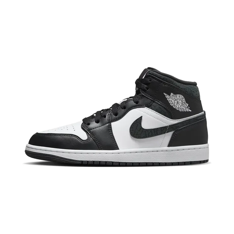 Nike Air Jordan 1 Mid SE Elephant Print “Off-Noir / White / Black” (FB9911-001)