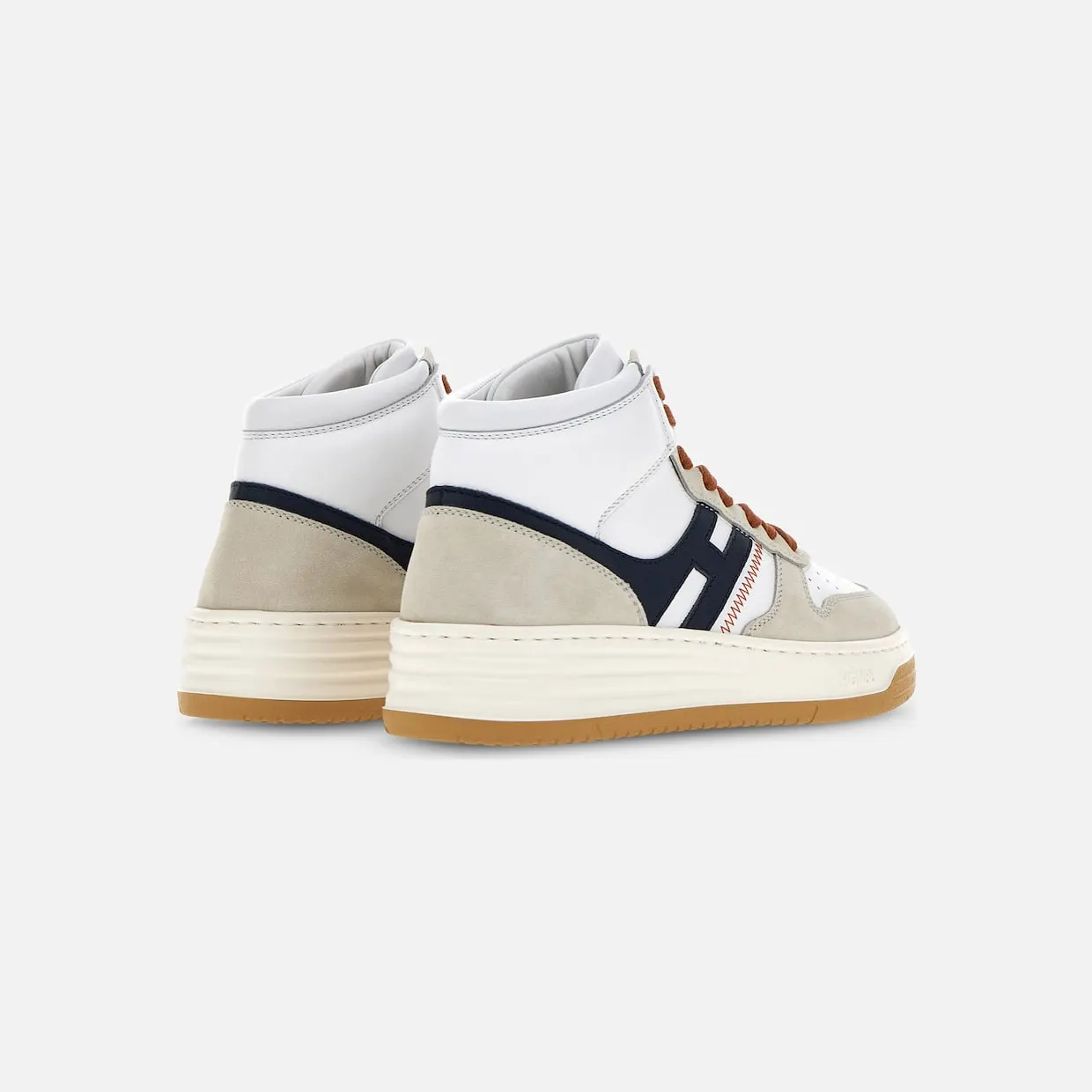 Sneakers Hogan H630 High Top White Grey Blue (HXW6300EU40ODZ736M) (2)