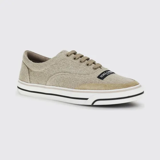 Dolce & Gabbana DG Sailing Sneakers In Linen Canvas Beige (CS2399A03538S727)