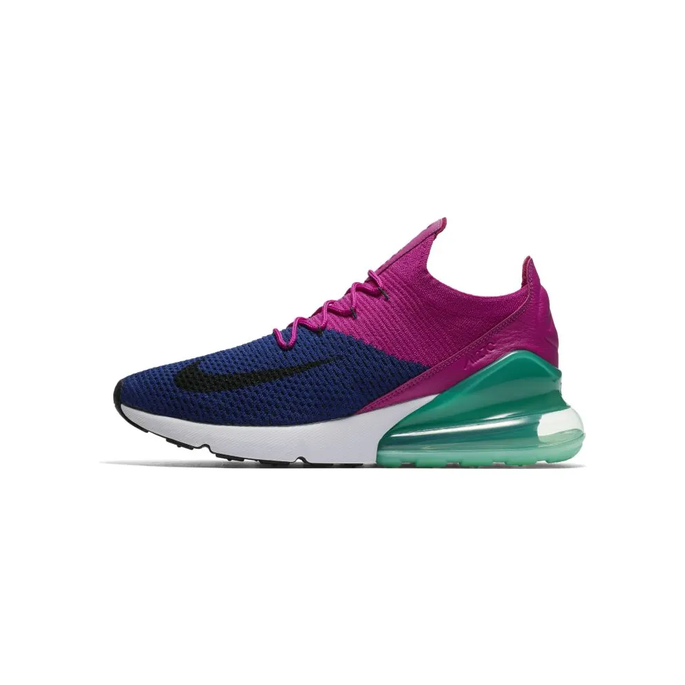 Nike Air Max 270 Flyknit Fuchsia Flash Deep Royal Blue/Black-Fuchsia Flash (AO1023-401)