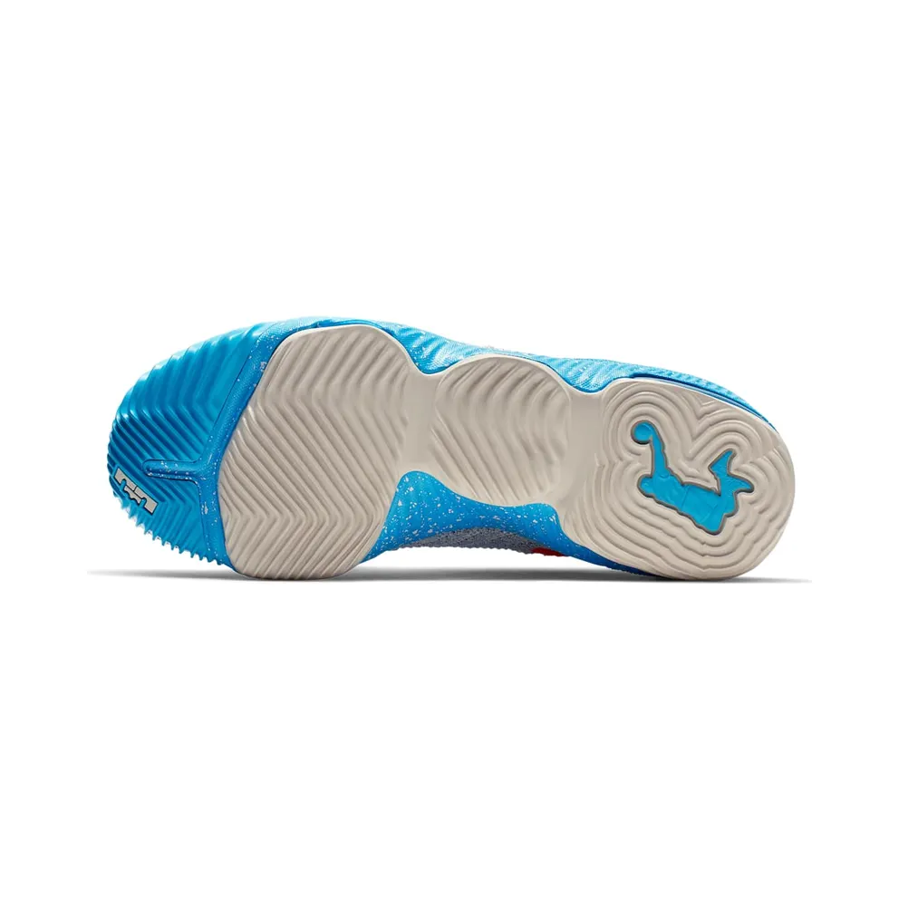 Nike LeBron 16 Tropical Beach (GS) Light Bone/Tour Yellow-Bright Crimson-Blue Lagoon-Atmosphere Grey-Black (AQ2465-076)