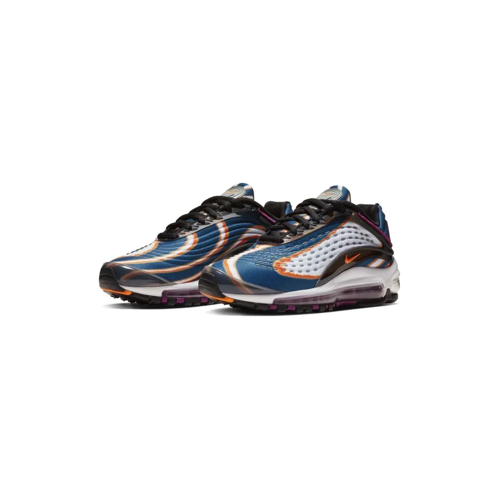 Nike Air Max Deluxe Blue Force (GS) Cool Grey/Total Orange-Blue Force-Black-Bright Grape-Cobalt Tint (AR0115-002)