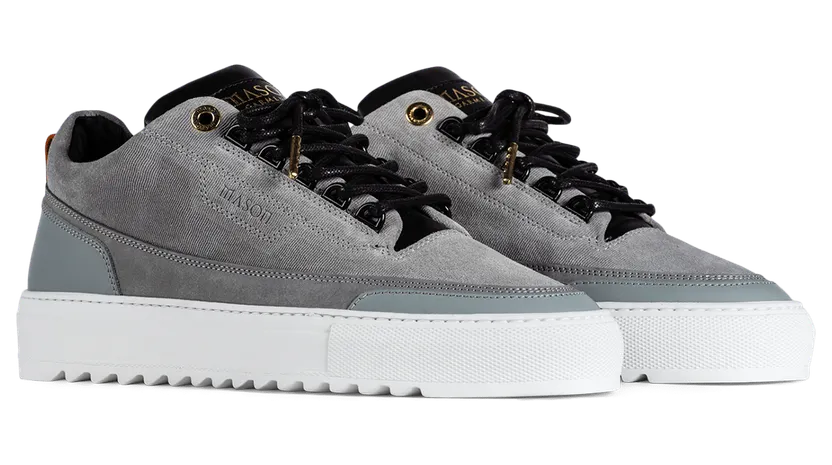 Mason Garments Firenze Leather / Nubuck – Grey / Black Grau (SS21-15B)