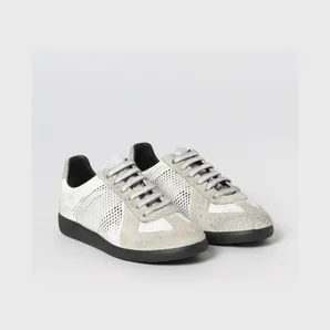Maison Margiela Replica Used Suede and Mesh Nylon Sneakers Grey (S97WS0100P7645H0966)