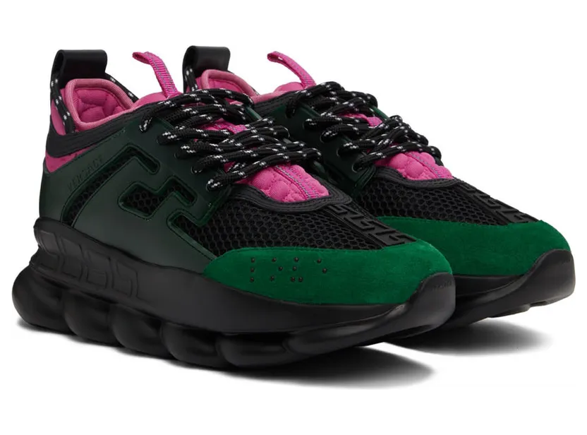 Versace White Chain Reaction Sneakers (DSU7071E D7CTG) (4)
