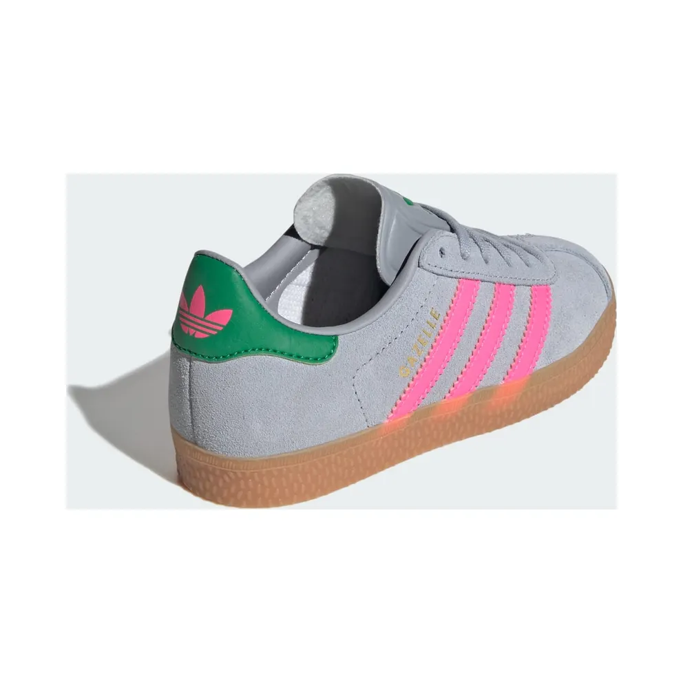 Adidas Gazelle Halo Silver / Lucid Pink / Green (IH6472)