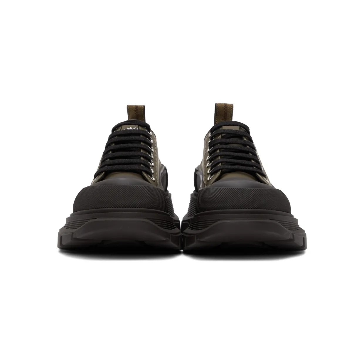 Alexander McQueen Khaki Tread Slick Low Sneakers (627225WHYK3) (2)