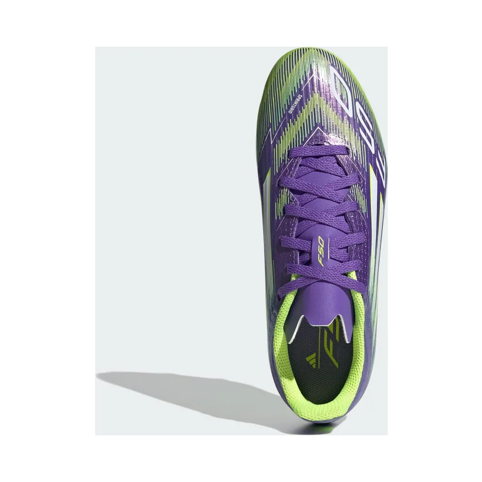 adidas F50 League Firm/multi-ground Boots Kids “Purple Rush / Cloud White / Lucid Lemon” (JH7747)