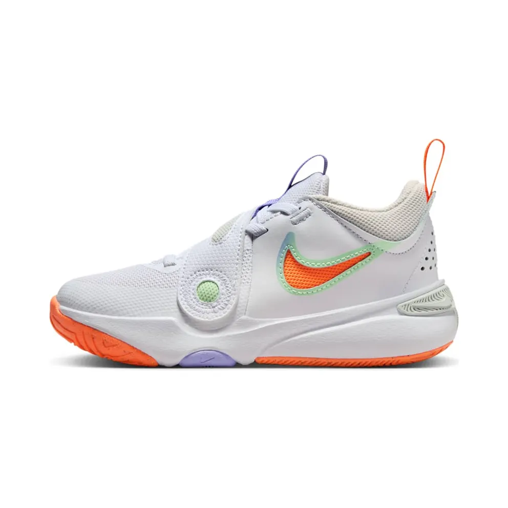 Nike Team Hustle D 11 White Vapor Green Purple Pulse Total Orange (DV8994-103)