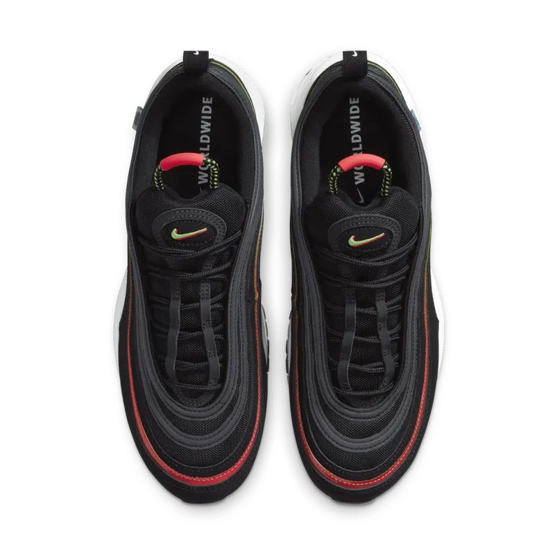 Nike Air Max 97 Worldwide Black Black/Flash Crimson-White-Green Strike (CZ5607-001)