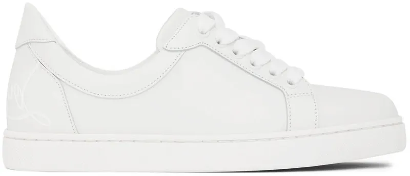 Christian Louboutin White Elo Loubi Flat (1220734)