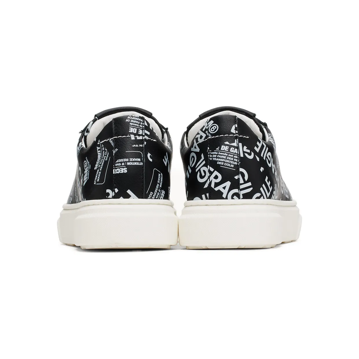 MM6 Maison Margiela Kids Black All Over Logo Sneakers (70338) (2)