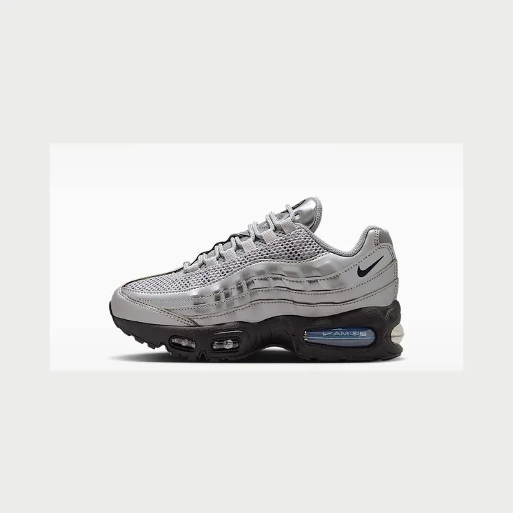 Nike Air Max 95 Big Bubble Total 90 “Metallic Silver / Black / University Red” (IO9859-003)