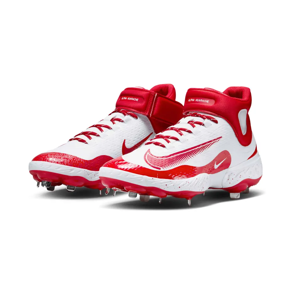 Nike Alpha Huarache Elite 4 Mid White University Red (FD2744-106)
