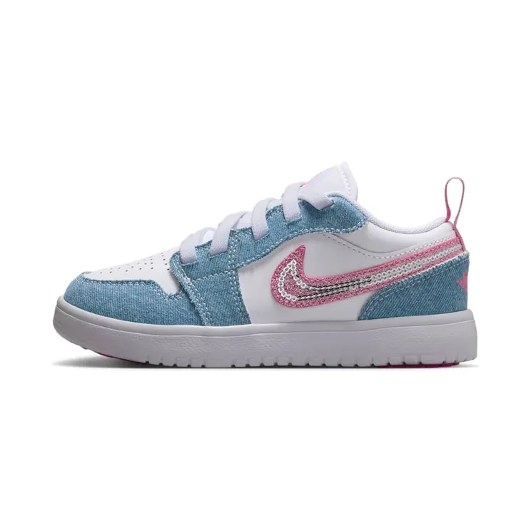 Jordan 1 Low ALT SE Denim Sequin “Cobalt Bliss / White / Pink Glow” (HQ2003-400)