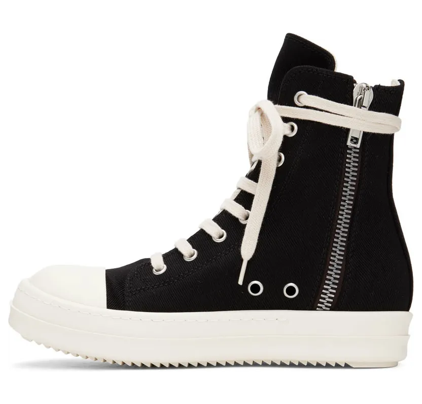 Rick Owens Drkshdw Off-White Denim Sneakers (DS02B4800 DQ) (3)