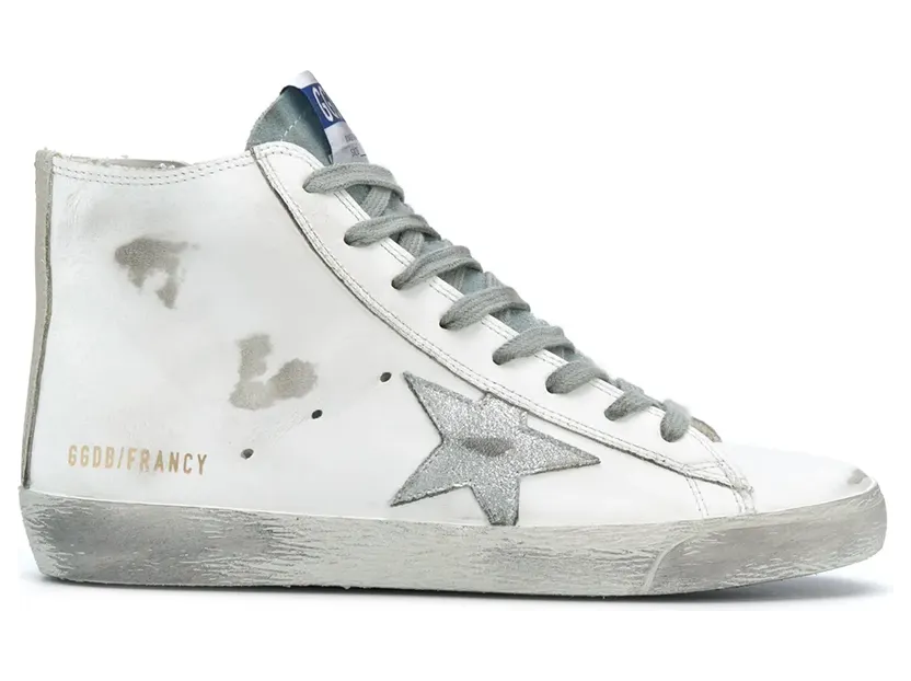 Golden Goose Francy sneakers met gerafeld effect – Wit (GWF00113F000319)
