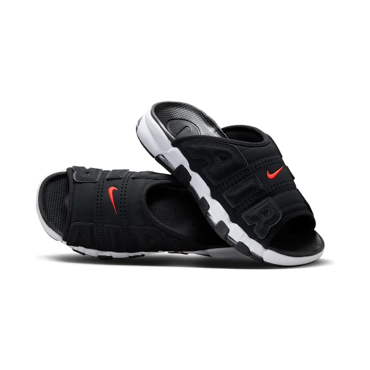 Nike Air More Uptempo Slide Black White Red (FJ2708-001)