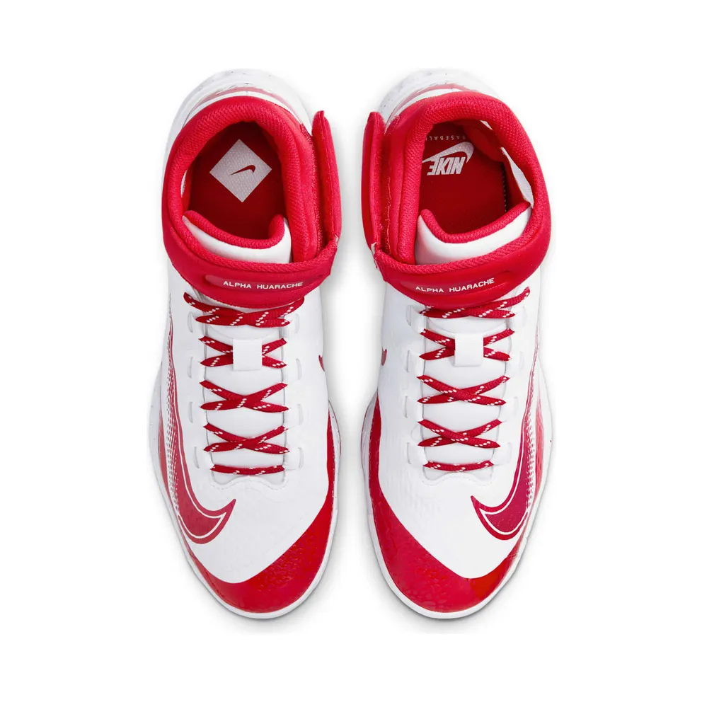 Nike Alpha Huarache Elite 4 Mid White University Red (FD2744-106)