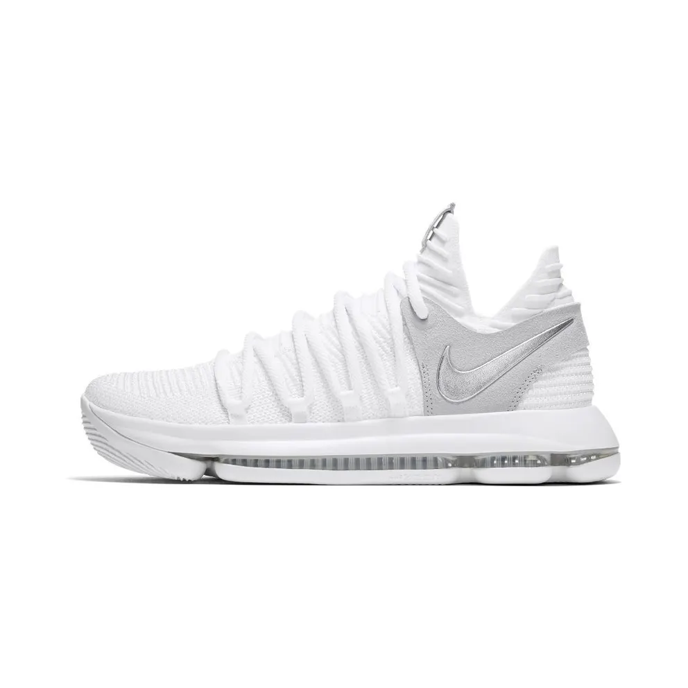 Nike KD 10 Still KD White/Metallic Silver-Pure Platinum (897815-100)