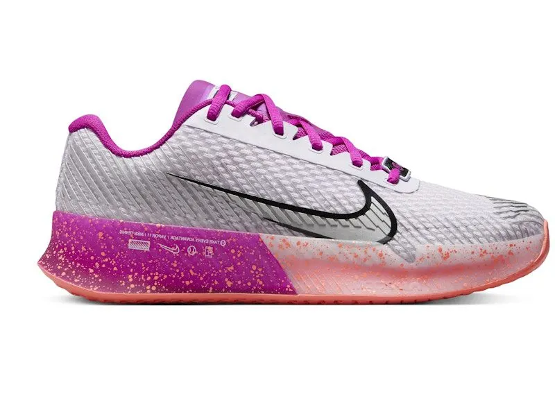 Nike Court Vapor 11 HC Premium Barely Grape Vivid Grape Light Wild Mango Metallic Silver (FQ7266-500)