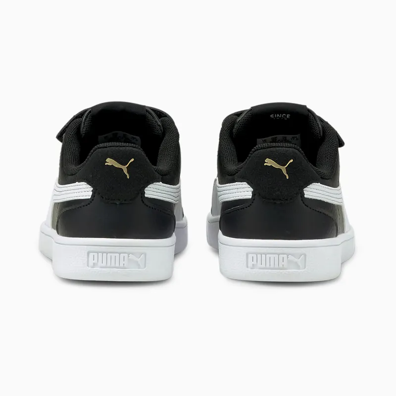 PUMA Shuffle Kids’ Black/White/Gold (375689-03)